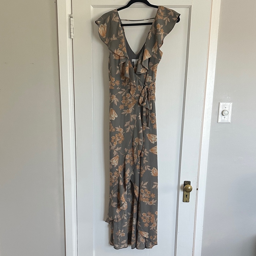 Like New Leith Floral Ruffle Maxi Dress